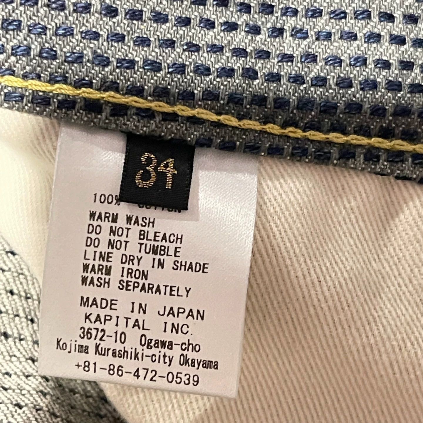 Kapital kapital Ink-dyed button straight jeans Size US 34 / EU 50 - 4 Thumbnail