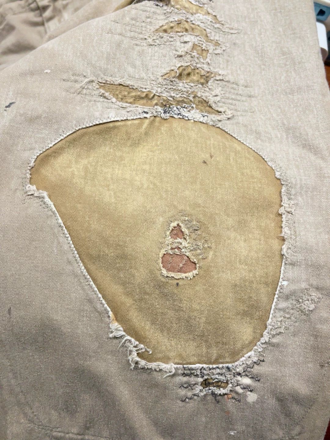 Kapital kapital Smiling face, high waist and eroded tapered overalls Size US 36 / EU 52 - 6 Thumbnail