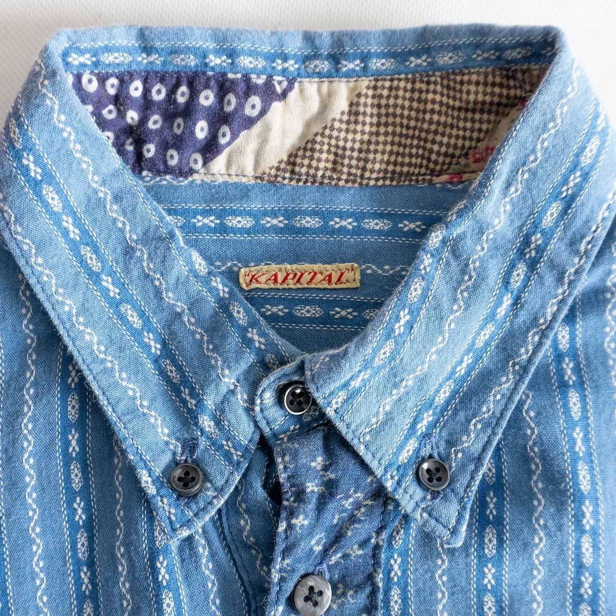 Kapital kapital Patch three-dimensional embroidered striped texture shirt Size US M / EU 48-50 / 2 - 2 Thumbnail