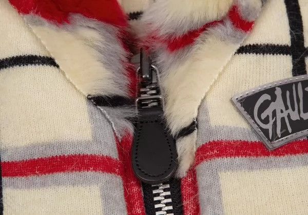 Jean Paul Gaultier Jean Paul Gaultier Cream check fur vest Size US M / EU 48-50 / 2 - 4 Thumbnail