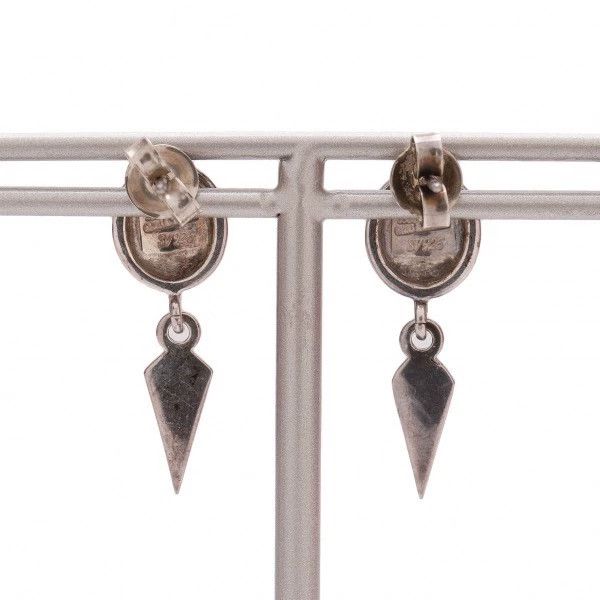 Jean Paul Gaultier Jean Paul Gaultier 925 Silver logo Earrings Size ONE SIZE - 2 Thumbnail