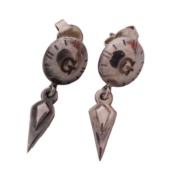 Jean Paul Gaultier Jean Paul Gaultier 925 Silver logo Earrings Size ONE SIZE - 3 Thumbnail
