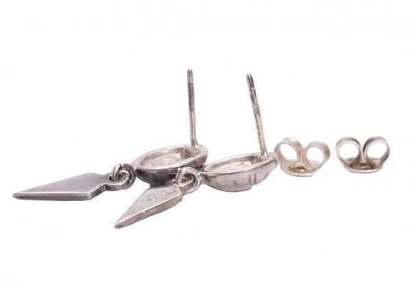Jean Paul Gaultier Jean Paul Gaultier 925 Silver logo Earrings Size ONE SIZE - 4 Thumbnail