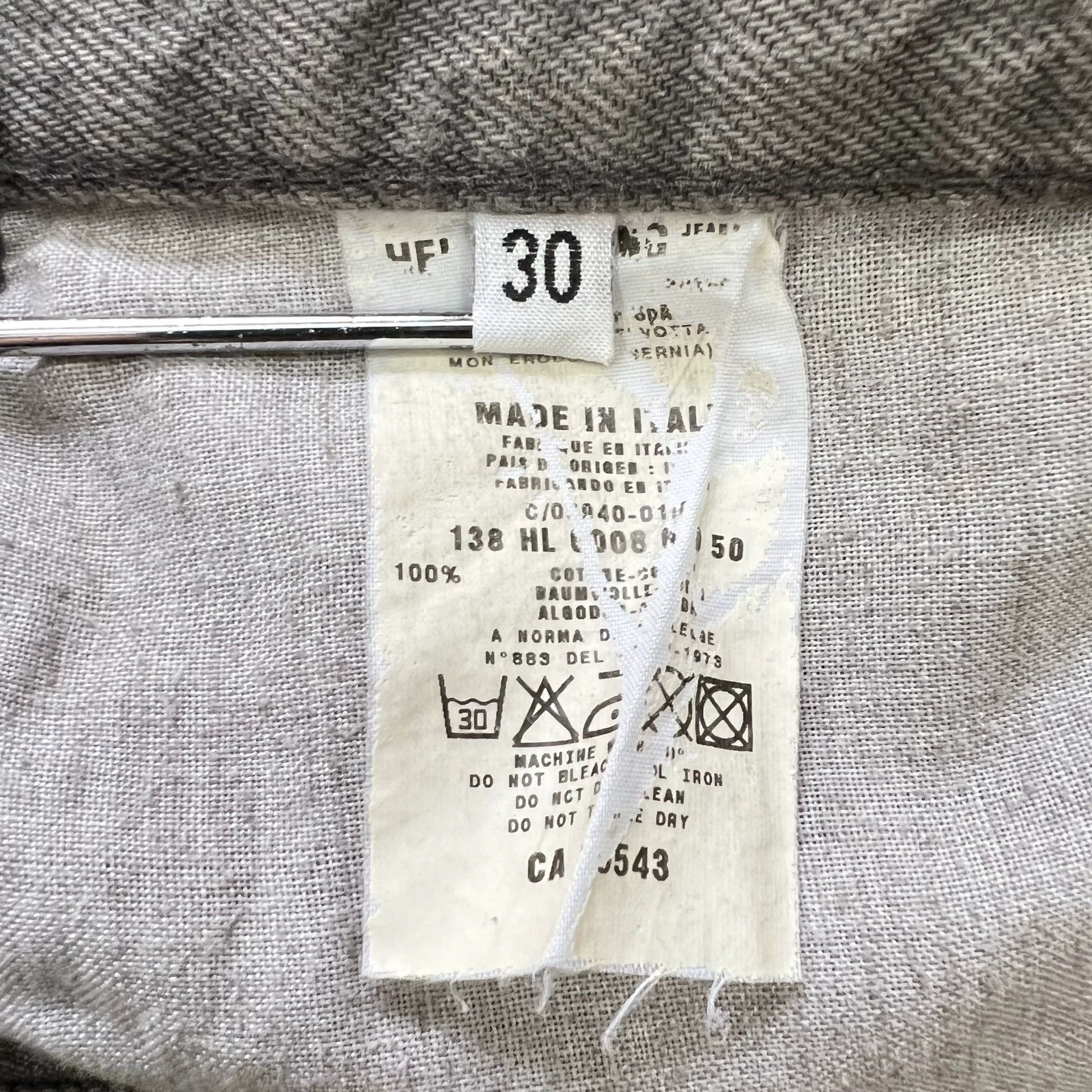 Helmut Lang Helmut lang Mud dyeing, water washing, brown ash splash ink Size US 30 / EU 46 - 4 Thumbnail