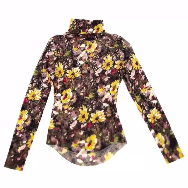 Jean Paul Gaultier Jean Paul Gaultier Flower turtleneck printed gauze clothing Size US M / EU 48-50 / 2 - 5 Thumbnail