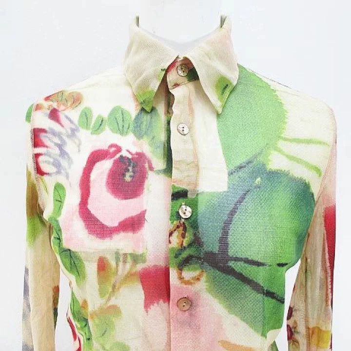 Jean Paul Gaultier Jean Paul Gaultier Floral pattern gauze shirt Size US M / EU 48-50 / 2 - 4 Thumbnail