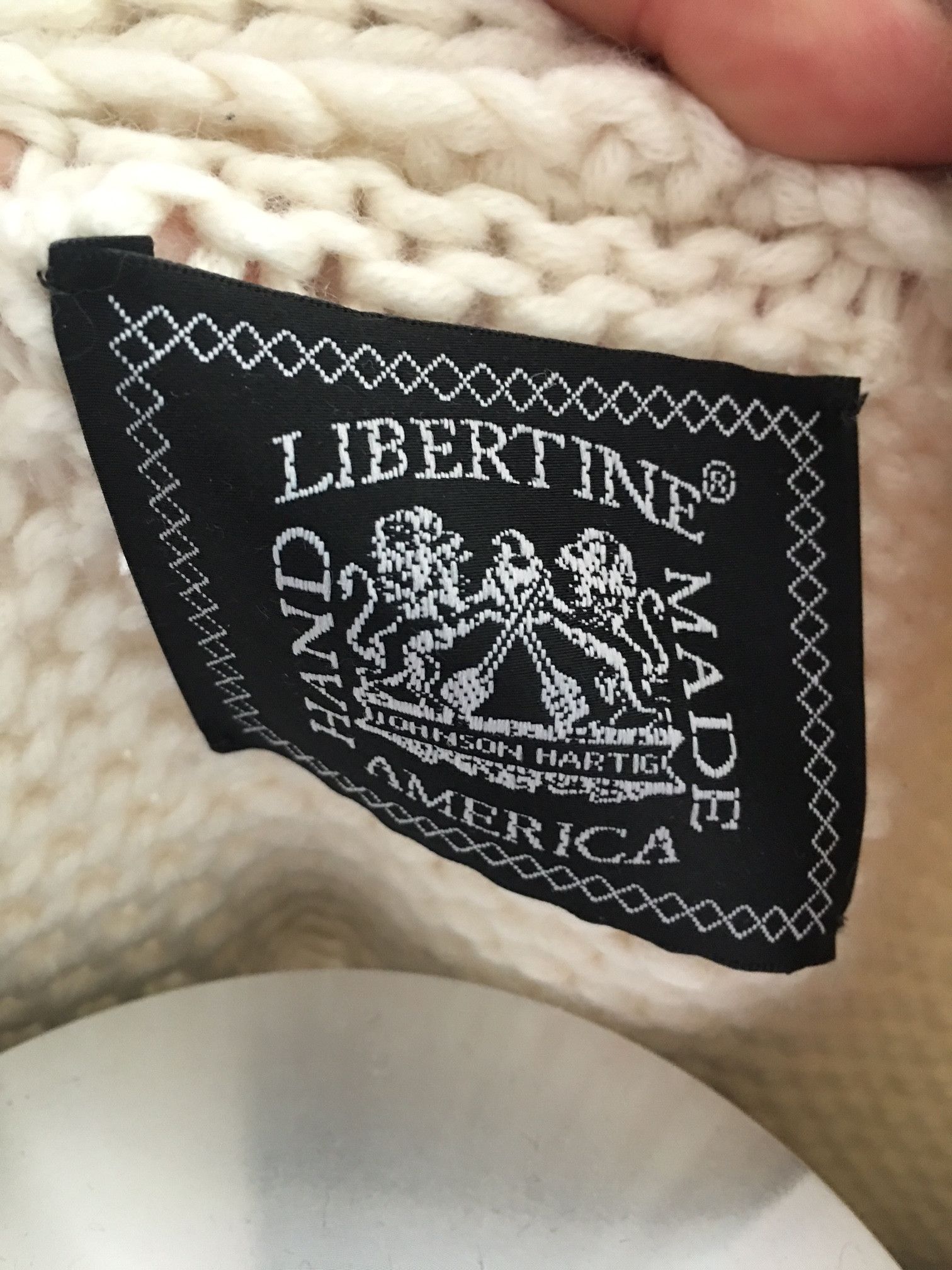 Libertine Libertine-Shawl Collar Cardigan Sweater-Ivory-XL Size US XL / EU 56 / 4 - 6 Thumbnail
