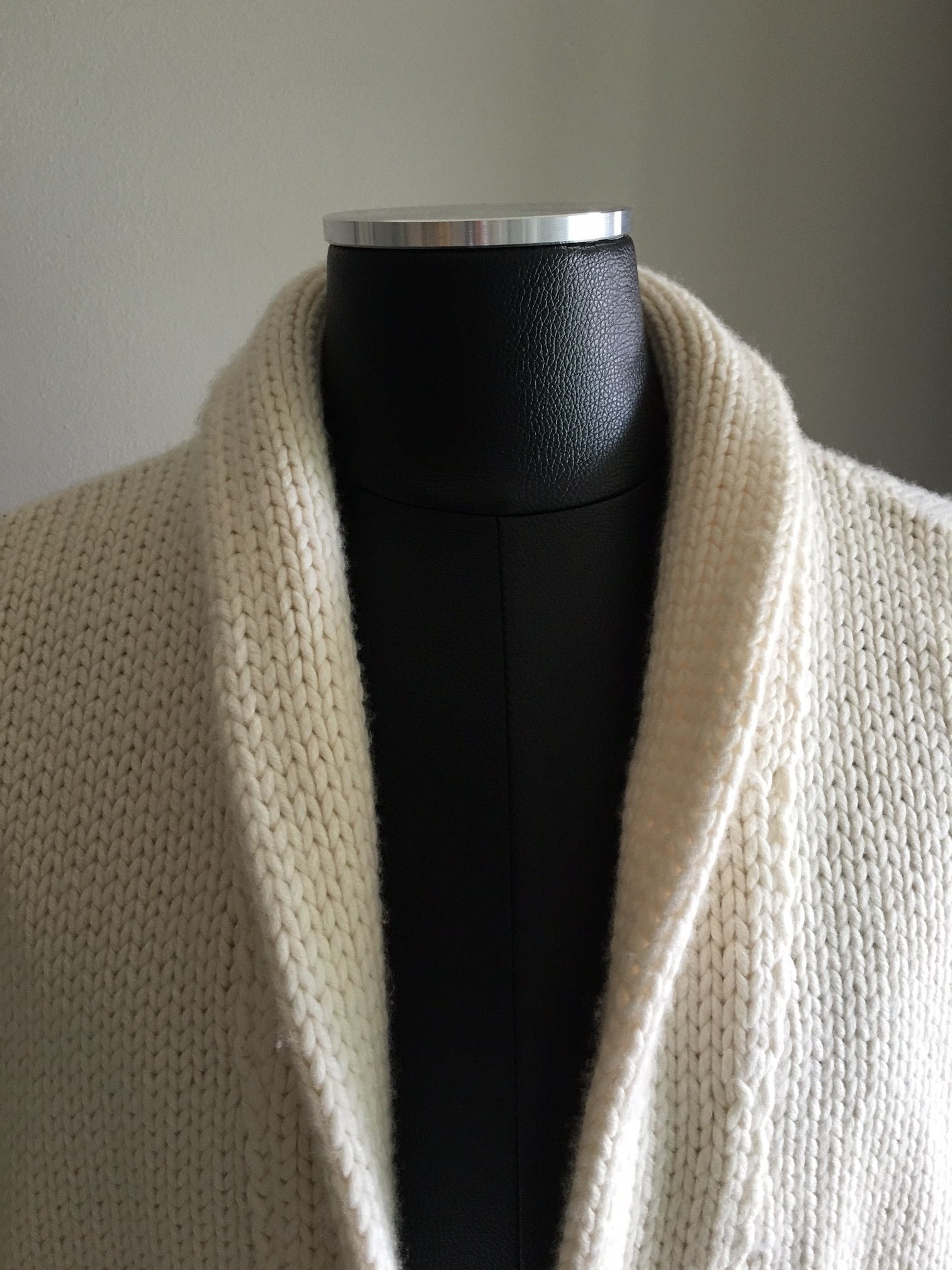 Libertine Libertine-Shawl Collar Cardigan Sweater-Ivory-XL Size US XL / EU 56 / 4 - 3 Thumbnail