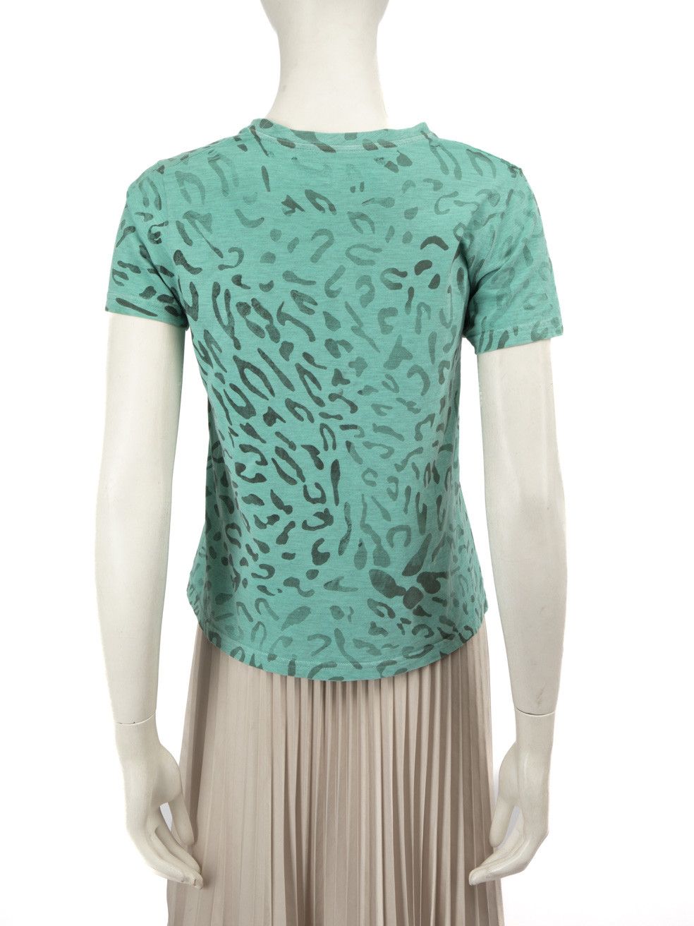 Golden Goose Green Leopard Print T-Shirt Size XS / US 0-2 / IT 36-38 - 3 Thumbnail