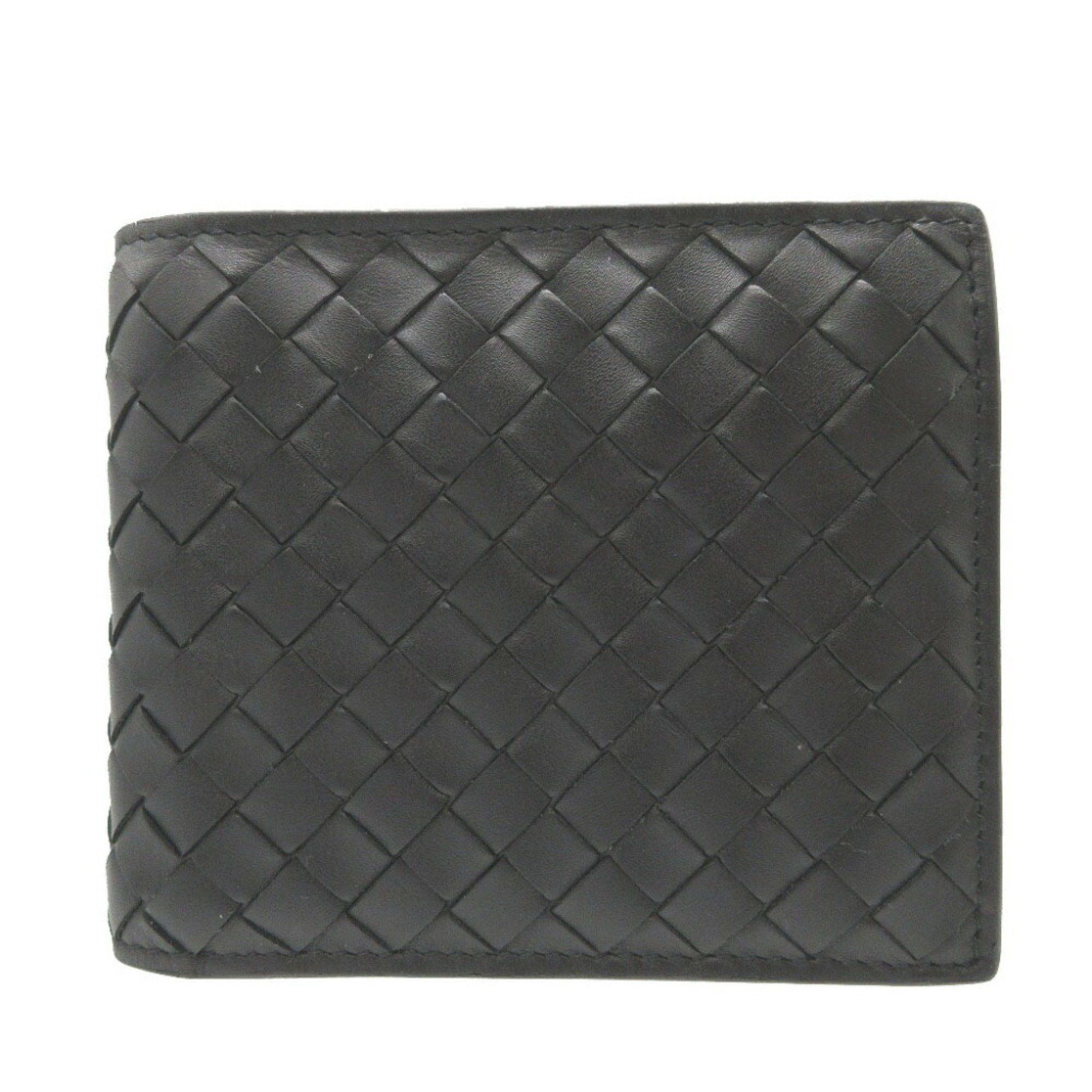 Bottega Veneta Bottega Veneta Intrecciato Leather Black Bi-fold Wallet 1602BOTTEGA VENETA Size ONE SIZE - 2 Thumbnail