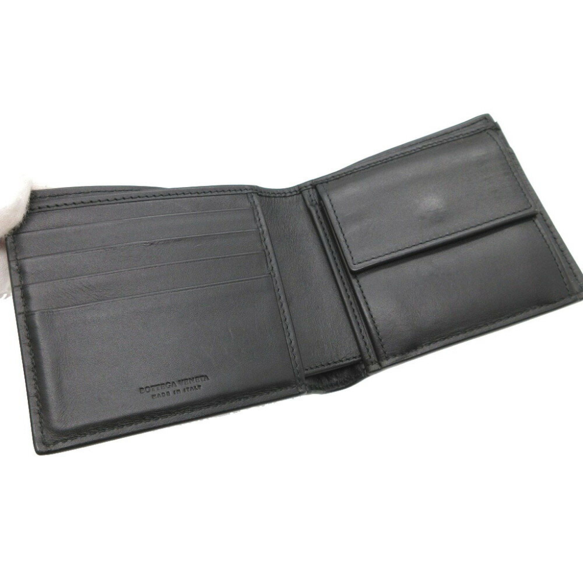 Bottega Veneta Bottega Veneta Intrecciato Leather Black Bi-fold Wallet 1602BOTTEGA VENETA Size ONE SIZE - 4 Thumbnail