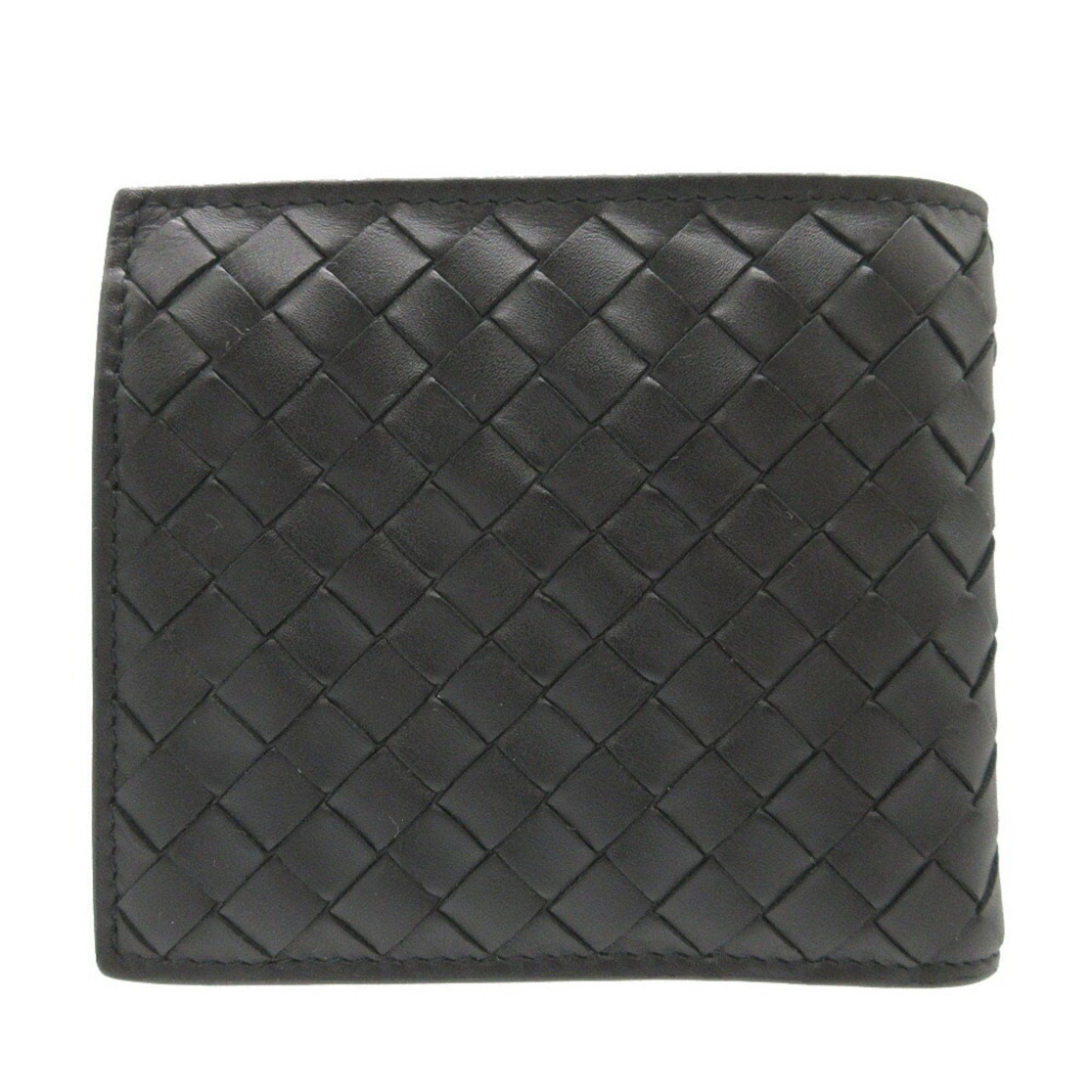 Bottega Veneta Bottega Veneta Intrecciato Leather Black Bi-fold Wallet 1602BOTTEGA VENETA Size ONE SIZE - 3 Thumbnail