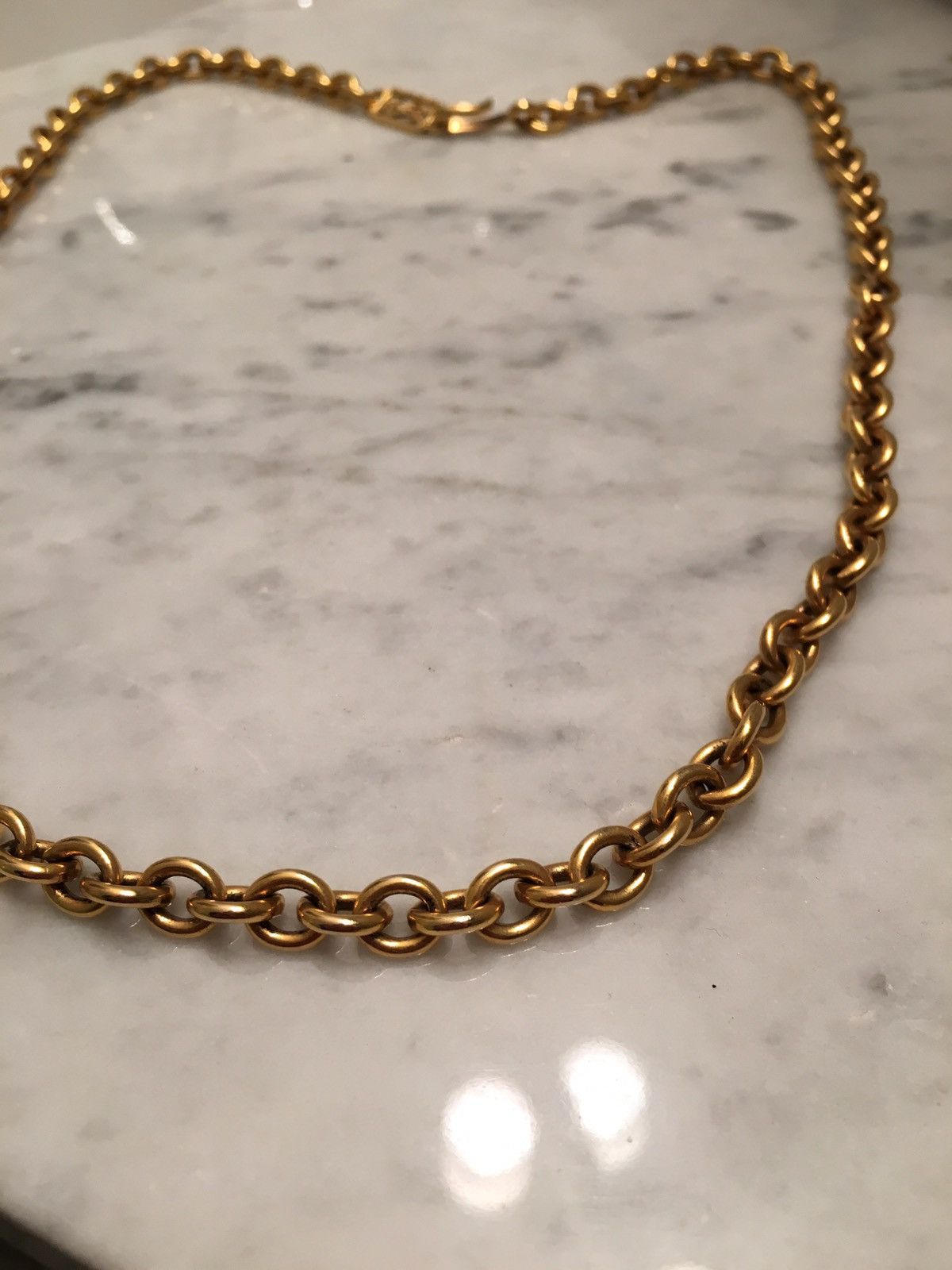 Saint Laurent Paris YVES Saint Laurent Gold Necklace Size ONE SIZE - 3 Thumbnail