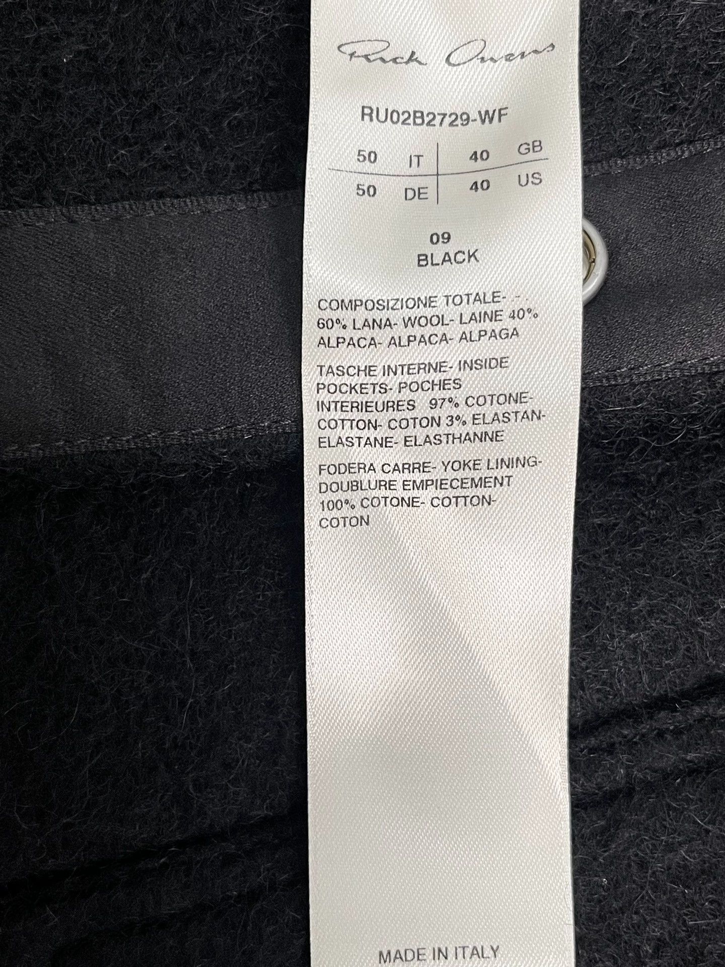 Rick Owens Rick Owens Wool jacket Size US L / EU 52-54 / 3 - 5 Thumbnail