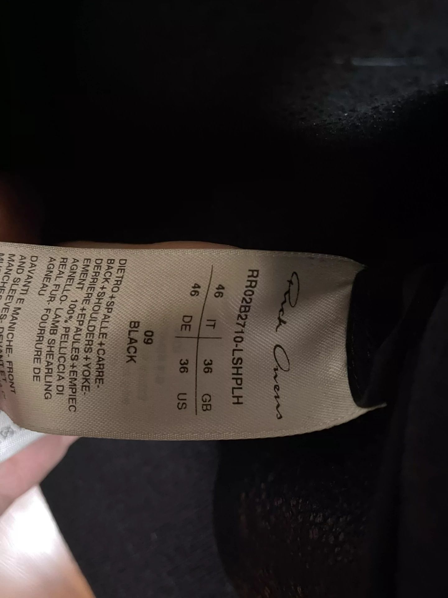 Rick Owens Rick Owens Large black bird with fur and fur Size US M / EU 48-50 / 2 - 3 Thumbnail