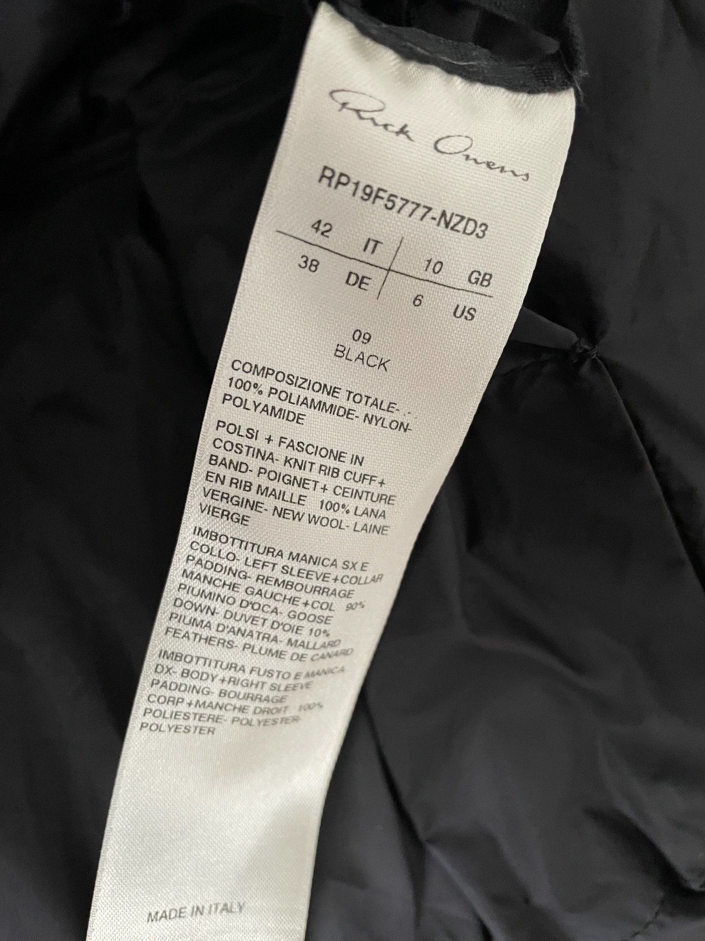 Rick Owens Rick Owens 19fw Larry profiled down jacket Size US S / EU 44-46 / 1 - 4 Thumbnail