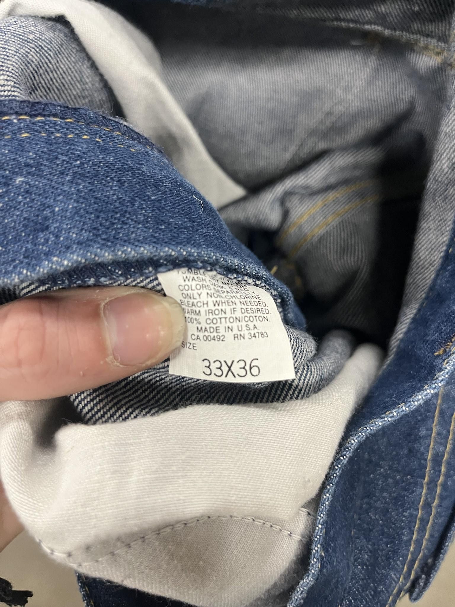 Jean × Lee × Vintage 1990's Lee Regular Fit Jeans Size US 33 - 3 Thumbnail