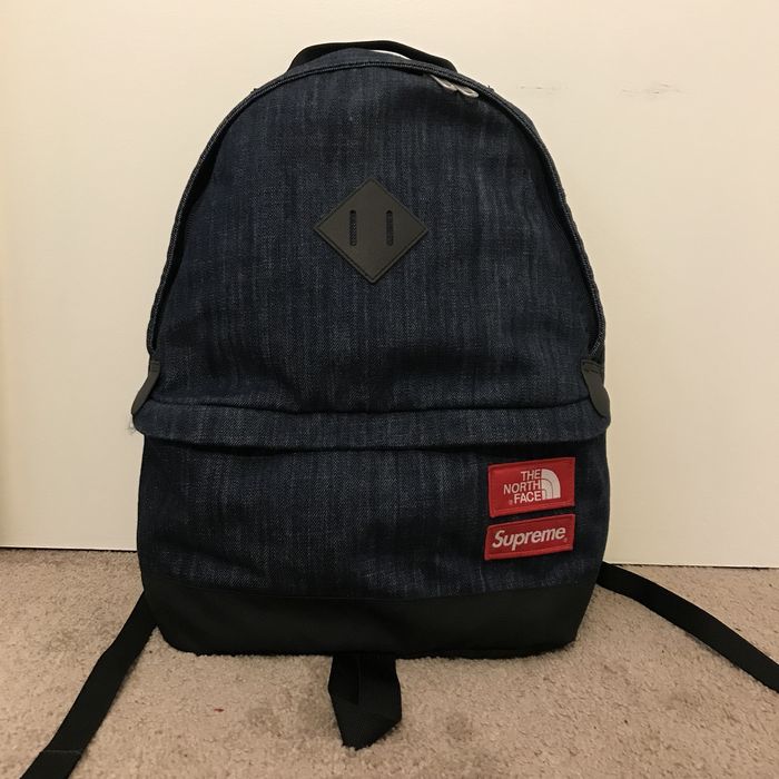 Supreme Supreme X TNF Denim Backpack | Grailed