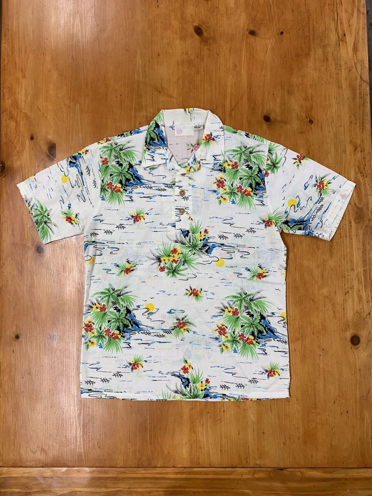 Vintage Vintage 1979s Hawaiian Palms Shirt Size US L / EU 52-54 / 3 - 3 Thumbnail