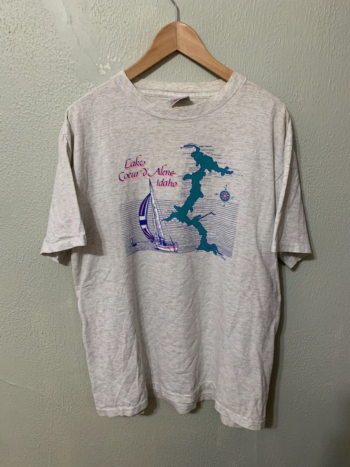 Vintage Vintage 1990s Lake Idaho Vacation Tee Size US XL / EU 56 / 4 - 4 Thumbnail