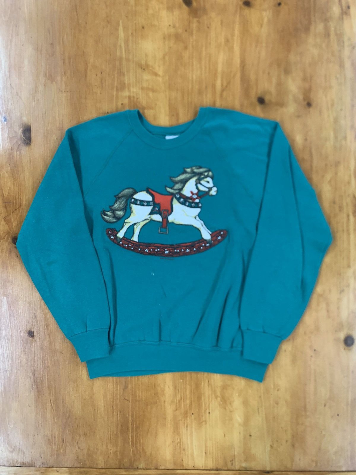 Vintage Vintage Crewneck Festive Rocking Horse Art Crewneck Size US XL / EU 56 / 4 - 4 Thumbnail
