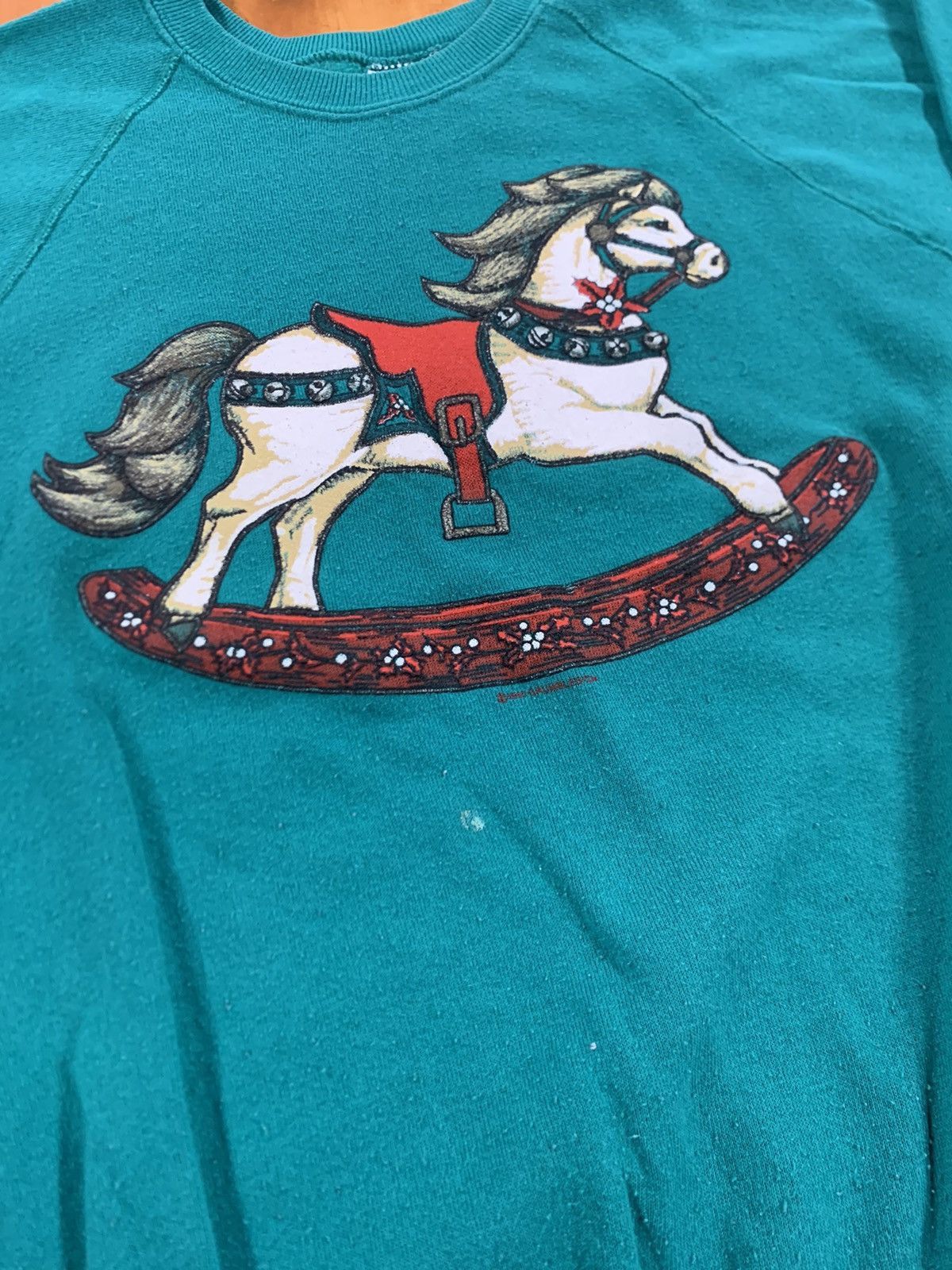 Vintage Vintage Crewneck Festive Rocking Horse Art Crewneck Size US XL / EU 56 / 4 - 3 Thumbnail