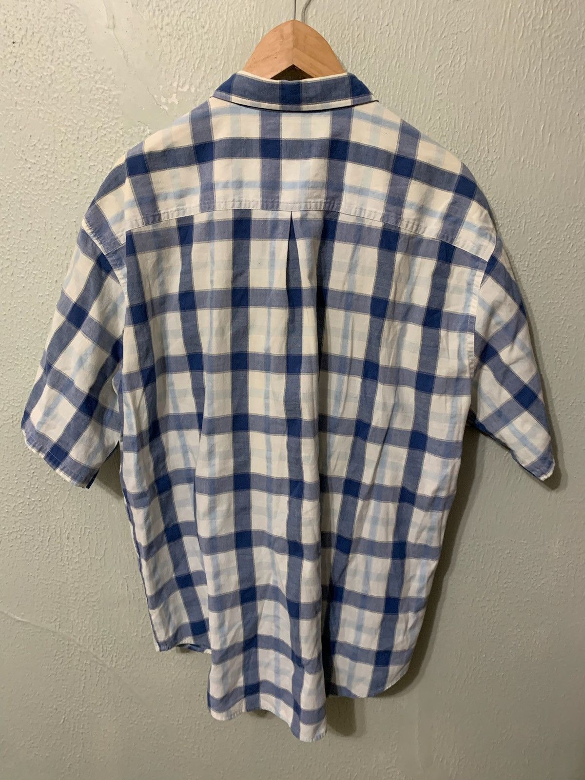 Levi's × Vintage Vintage Levis Blue Plaid Two Pocket Button Up Size US XL / EU 56 / 4 - 3 Thumbnail