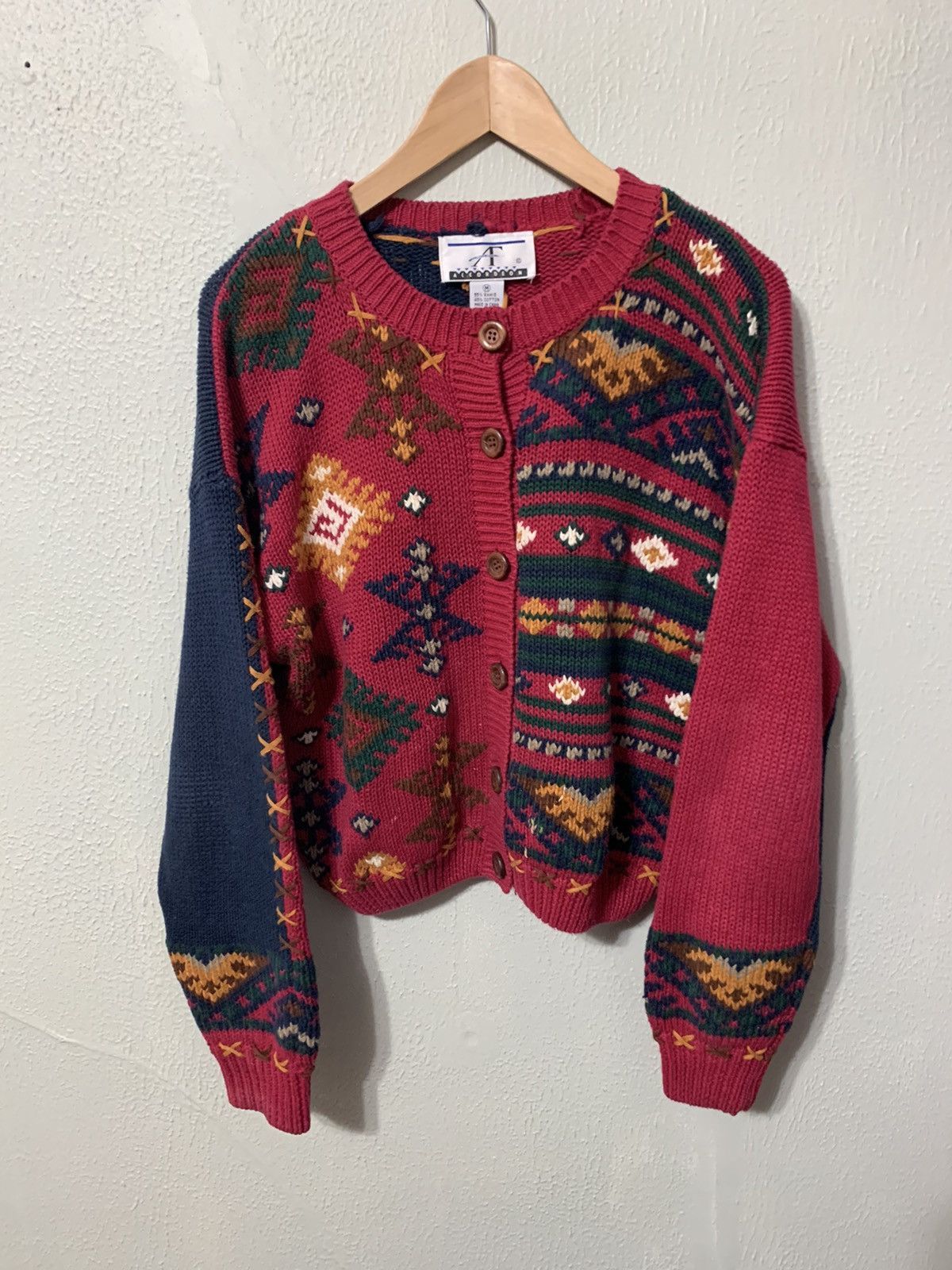 Vintage Vintage Garden Frame Knit Cardigan Size US XS / EU 42 / 0 - 4 Thumbnail