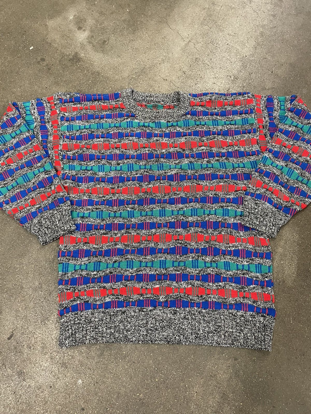 Vintage Vintage Swollen Tube Static Knit Sweater Size US M / EU 48-50 / 2 - 2 Thumbnail