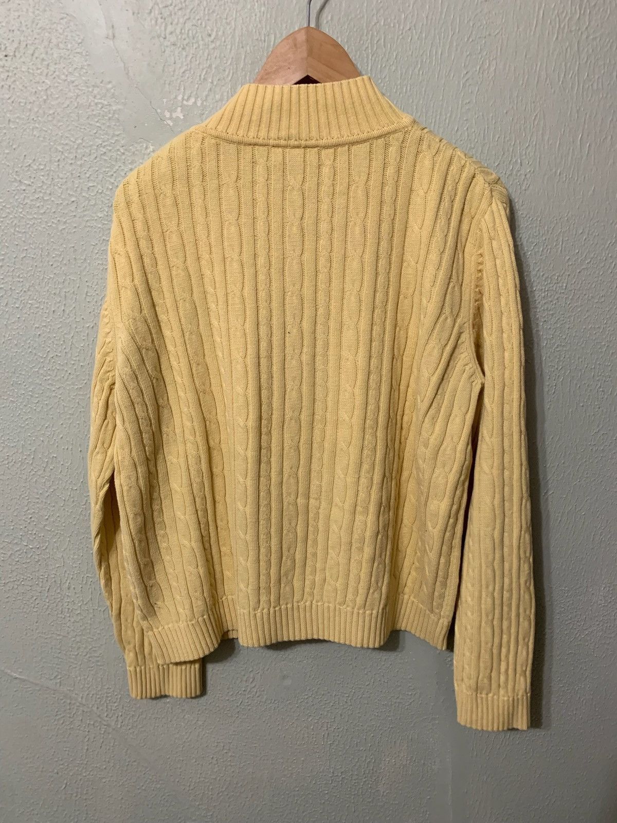 Vintage Vintage Yellow Ribbed Knit Quarterzip Size US XL / EU 56 / 4 - 2 Thumbnail