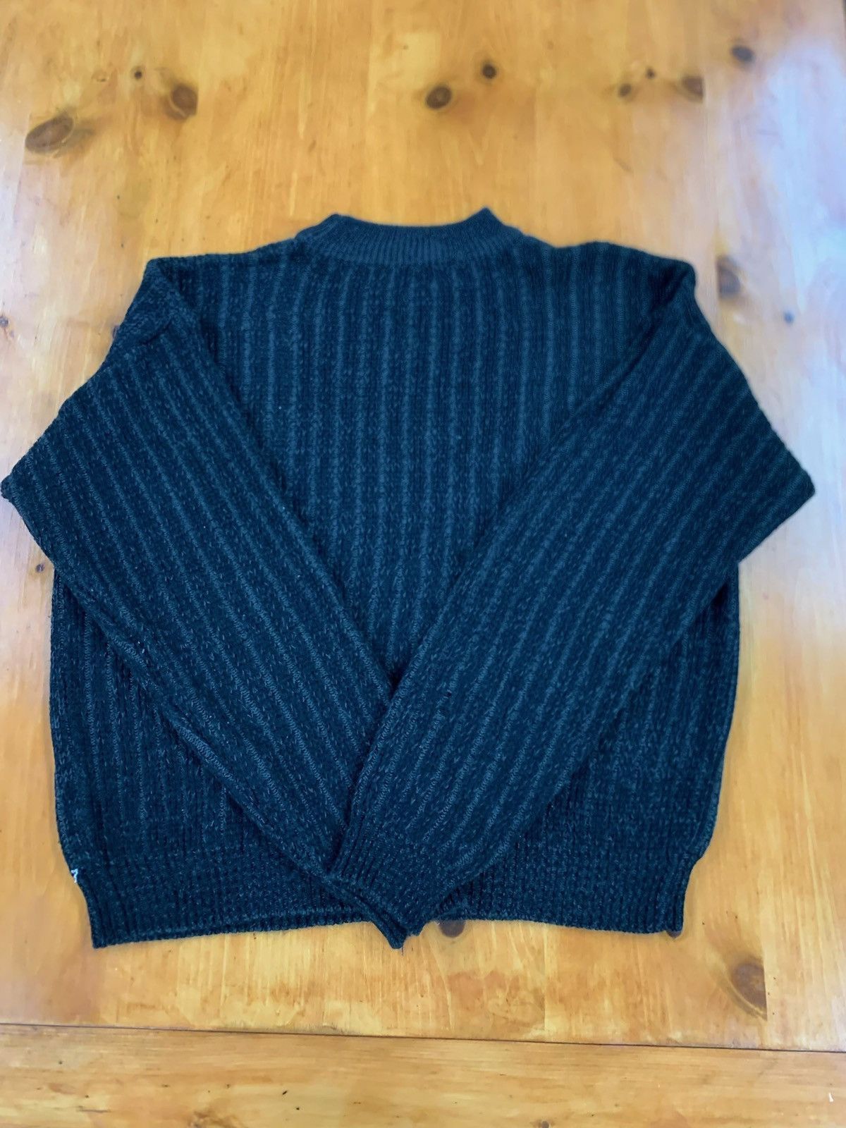 Vintage Vintage 1990s Black Bars Knit Sweater Size US L / EU 52-54 / 3 - 2 Thumbnail