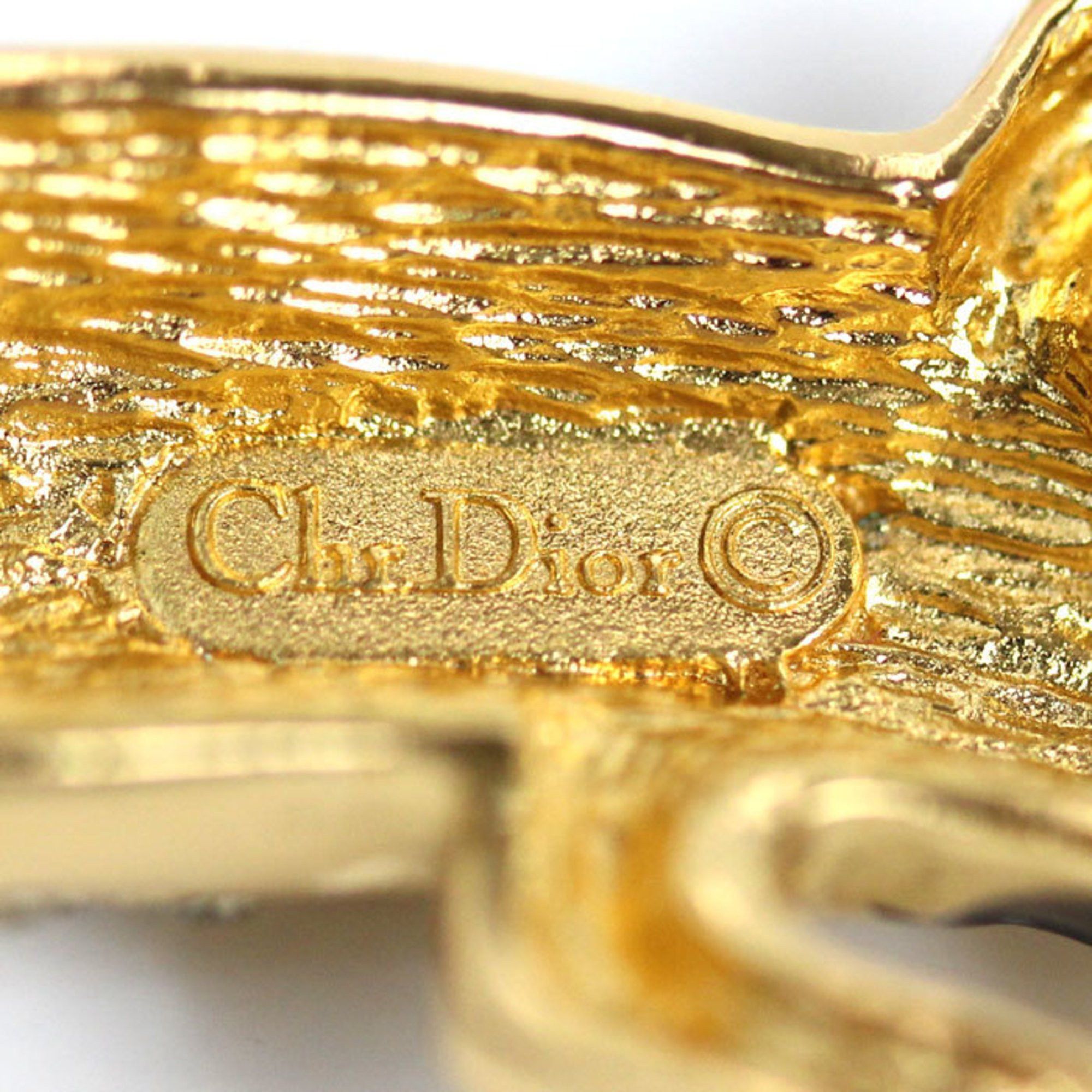 【極美品】DIORディオール ブローチ アクセサリー ゴールド ユニセックス Christian Dior - 良品 クリスチャンディオール ブローチ ユニ