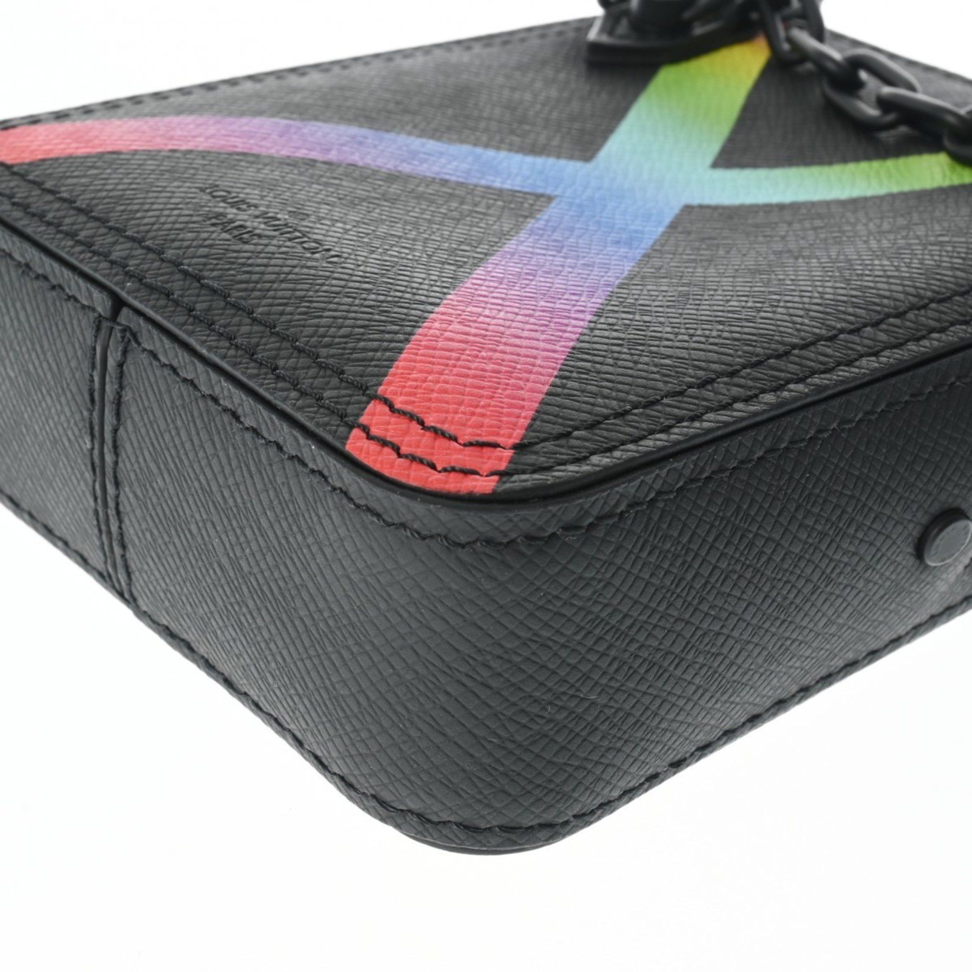 Louis Vuitton LOUIS VUITTON Taiga Rainbow Danup Noir M30332 Men's Leather Shoulder Bag Size ONE SIZE - 7 Thumbnail