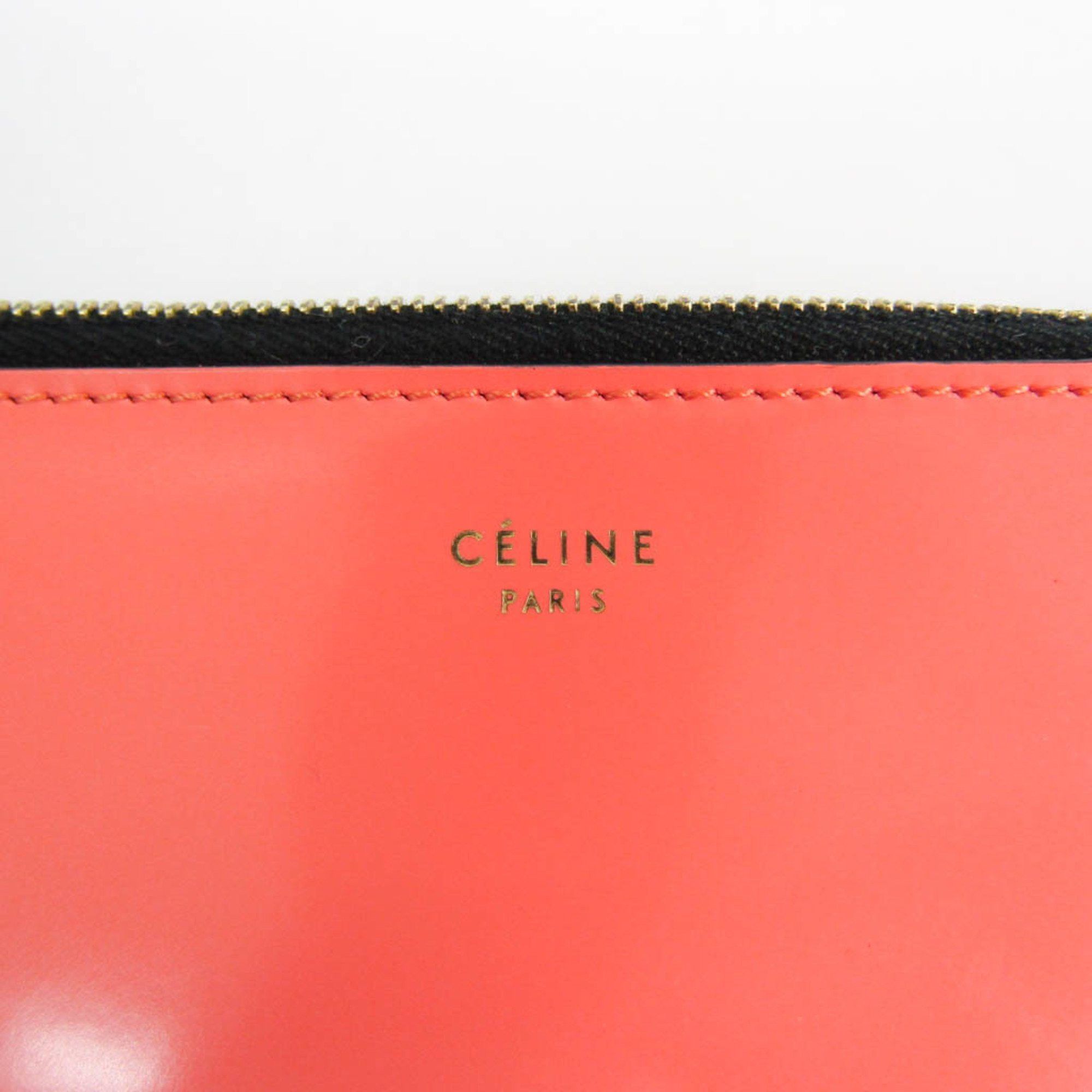 Celine Celine Women's Leather Clutch Bag Salmon Pink Size ONE SIZE - 8 Thumbnail