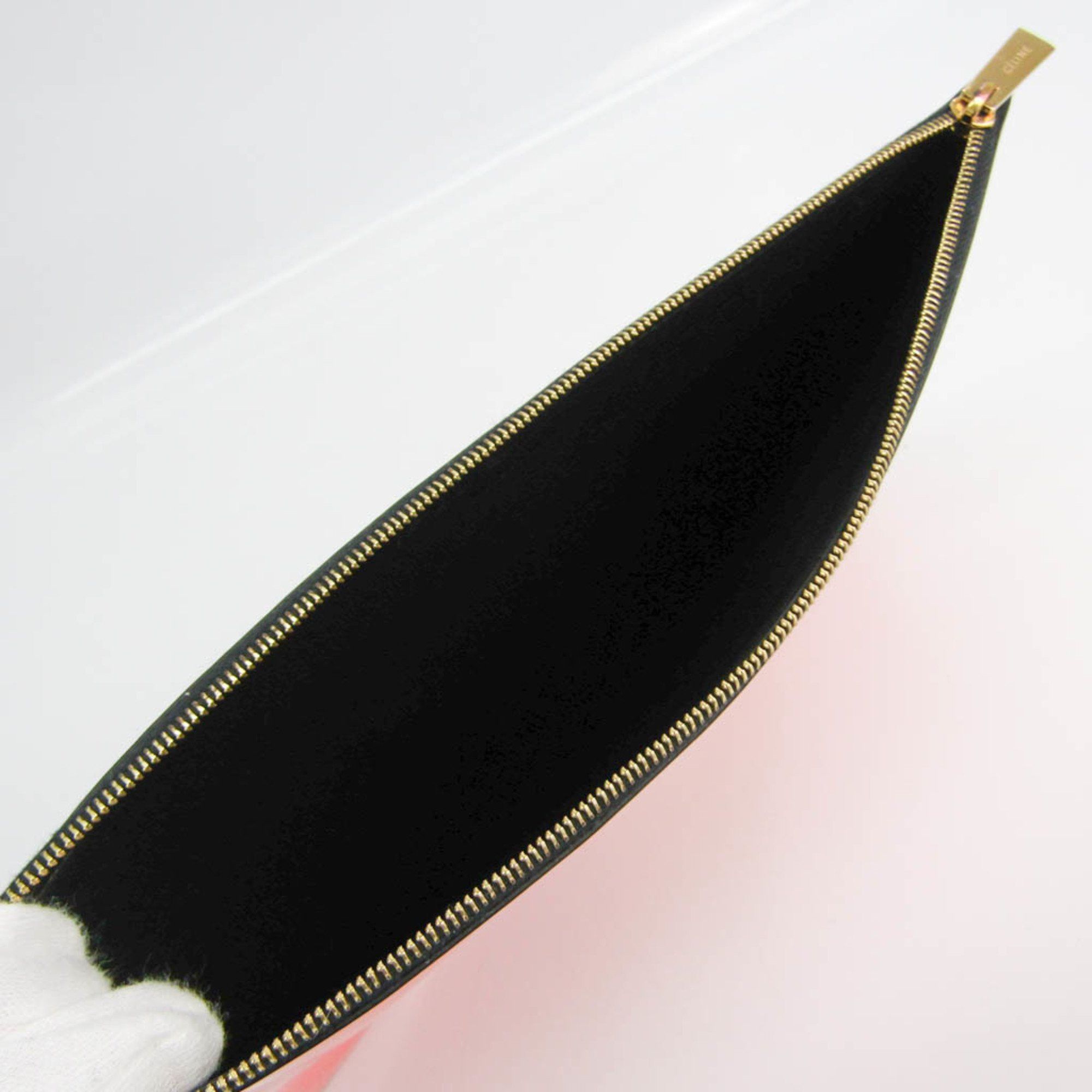 Celine Celine Women's Leather Clutch Bag Salmon Pink Size ONE SIZE - 3 Thumbnail