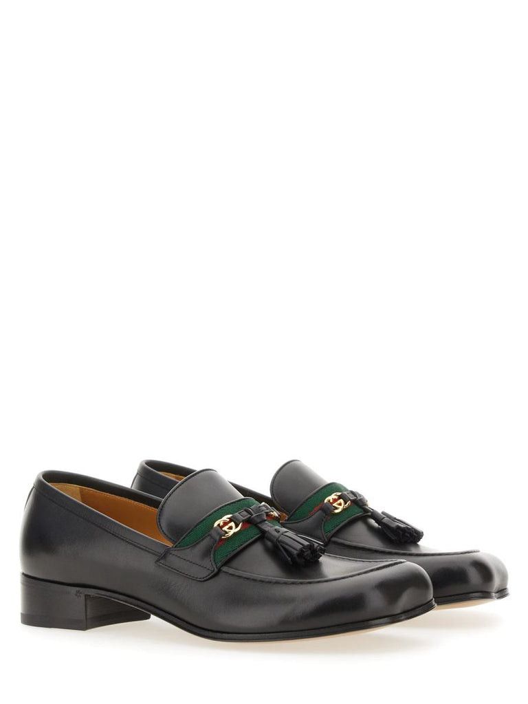 Gucci Loafers with Interlocking G and Tassels in Smooth Leather Size US 12 / EU 45 - 3 Thumbnail