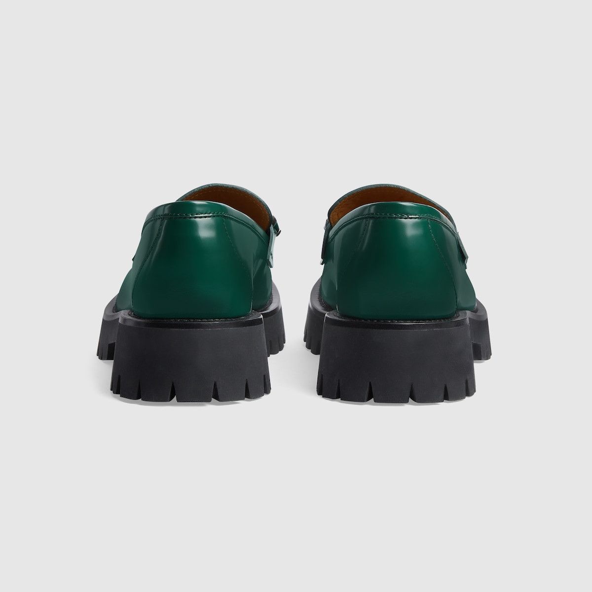 Gucci Leather Loafers with Interlocking G in green Size US 9 / EU 42 - 3 Thumbnail
