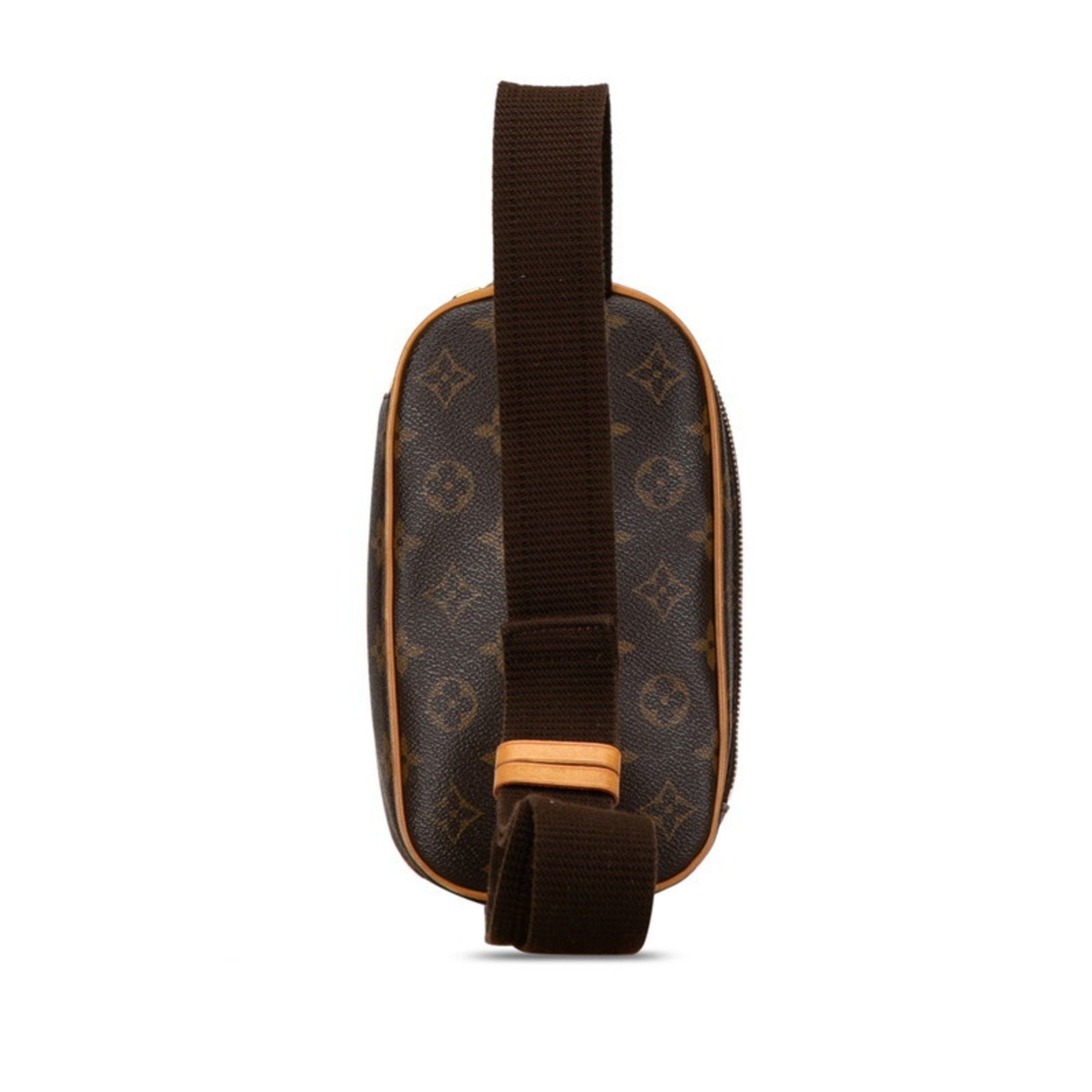 Louis Vuitton Louis Vuitton Monogram Pochette Ganju Body Bag Waist M51870 Brown PVC Leather Men's LOUIS VUITTON Size ONE SIZE - 3 Thumbnail