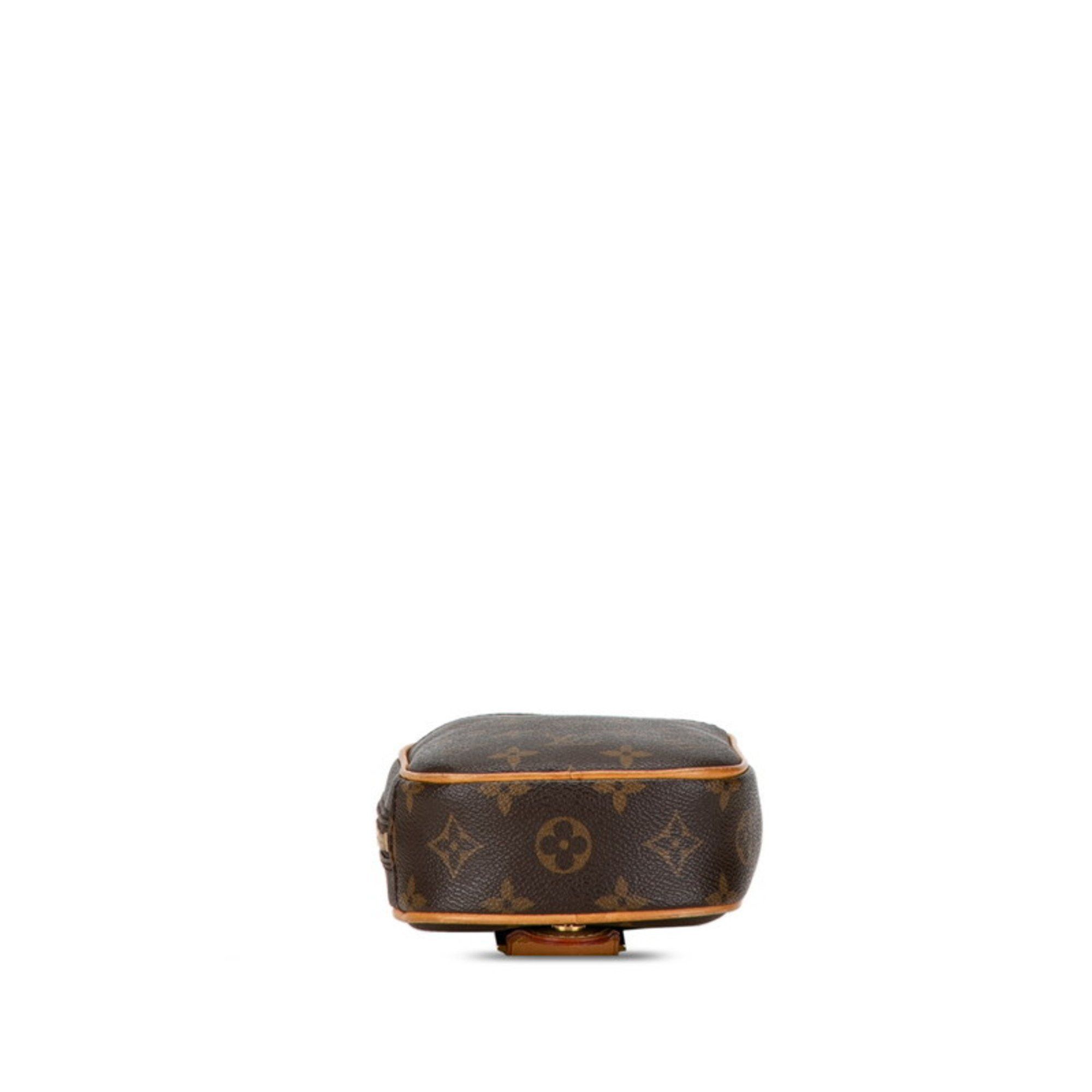 Louis Vuitton Louis Vuitton Monogram Pochette Ganju Body Bag Waist M51870 Brown PVC Leather Men's LOUIS VUITTON Size ONE SIZE - 4 Thumbnail