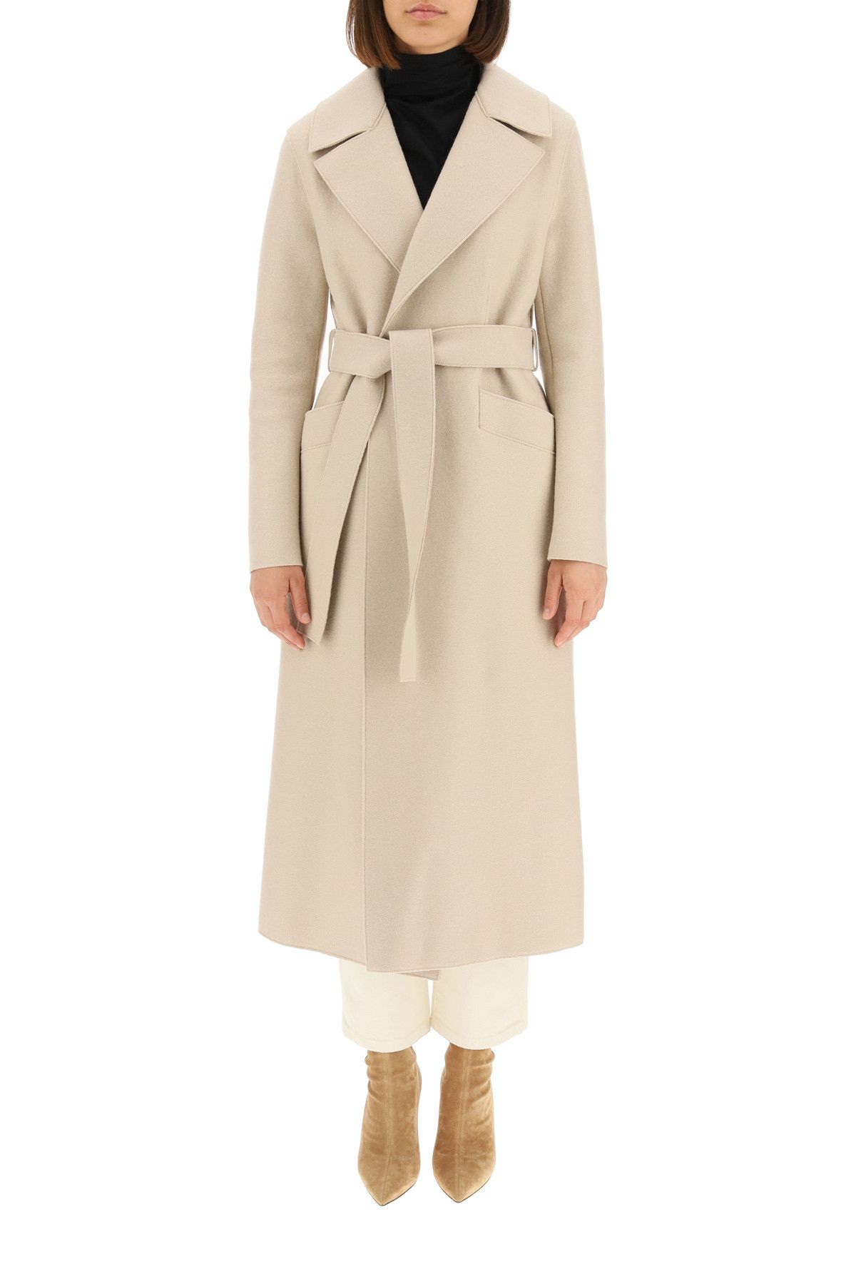 Harris Wharf London HARRIS WHARF LONDON Long Coat In Pressed Wool Size XS / US 0-2 / IT 36-38 - 2 Thumbnail