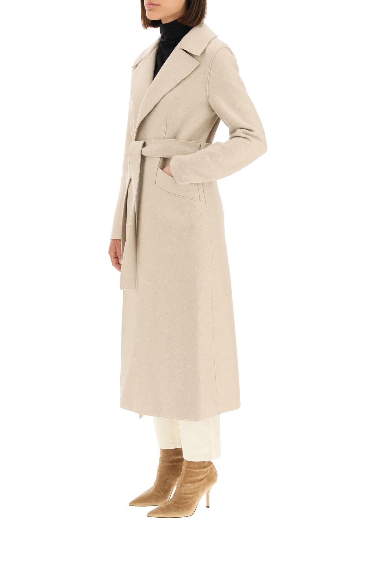 Harris Wharf London HARRIS WHARF LONDON Long Coat In Pressed Wool Size XS / US 0-2 / IT 36-38 - 4 Thumbnail
