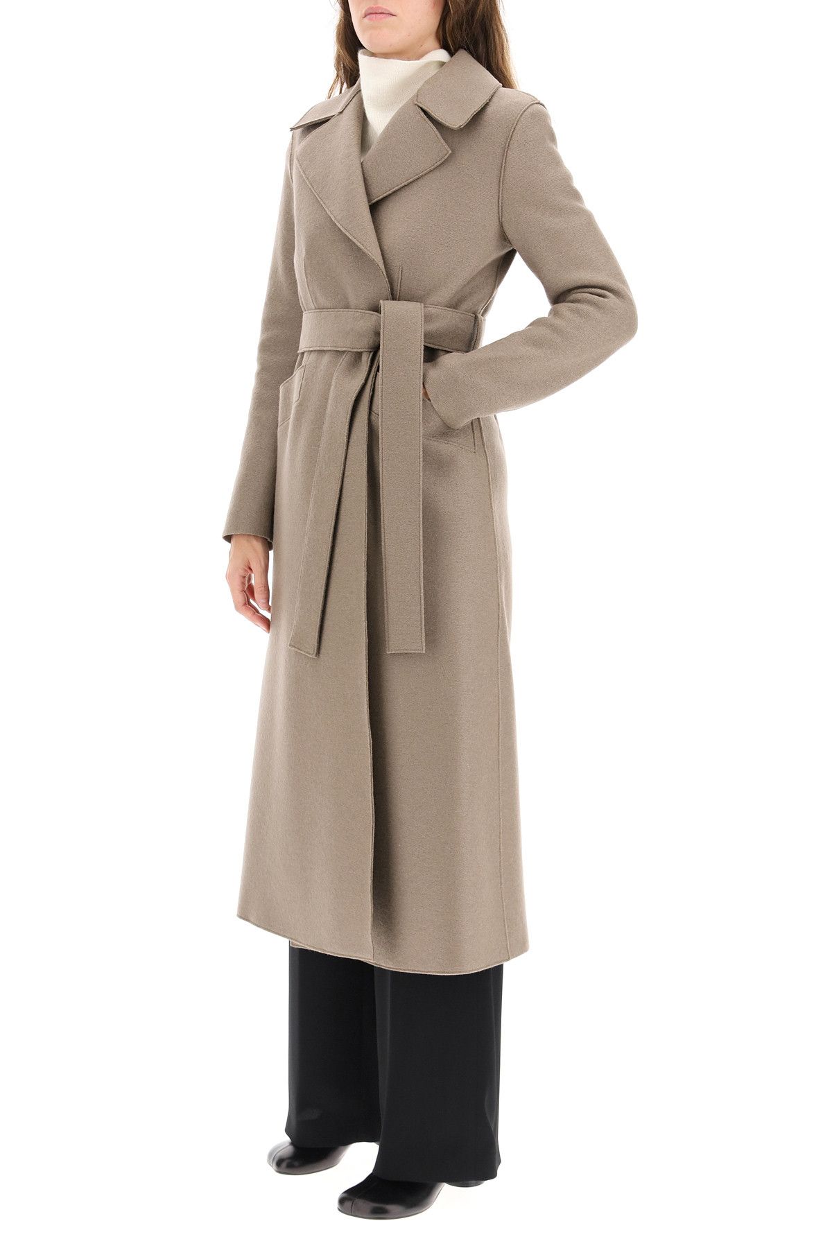 Harris Wharf London HARRIS WHARF LONDON Long Pressed Wool Coat Size S / US 4 / IT 40 - 4 Thumbnail