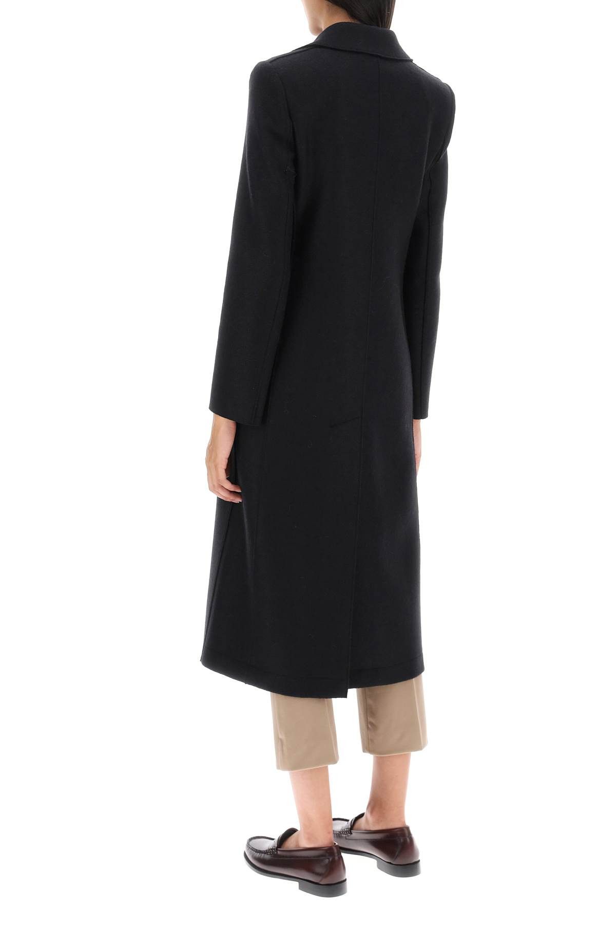 Harris Wharf London HARRIS WHARF LONDON Single-Breasted Coat In Pressed Wool Size S / US 4 / IT 40 - 3 Thumbnail