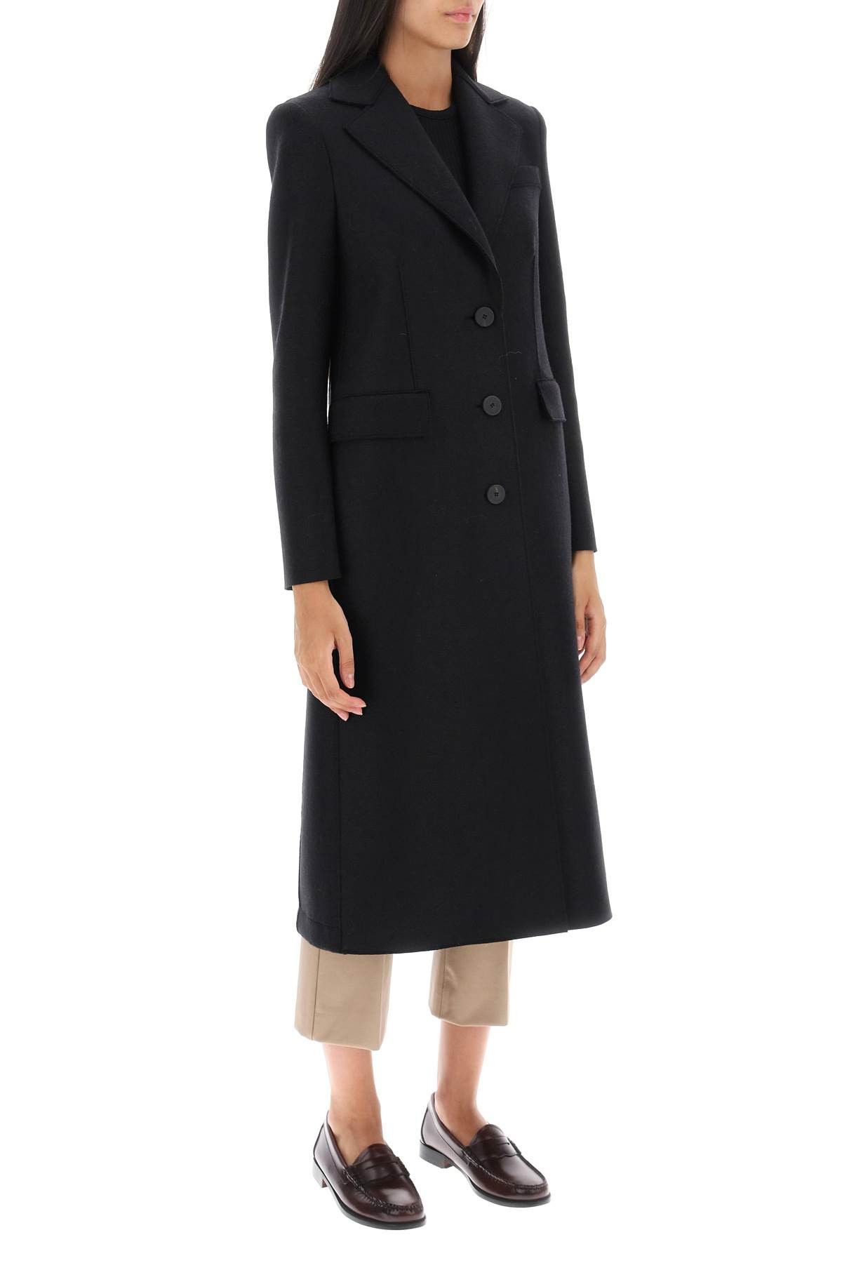 Harris Wharf London HARRIS WHARF LONDON Single-Breasted Coat In Pressed Wool Size S / US 4 / IT 40 - 2 Thumbnail