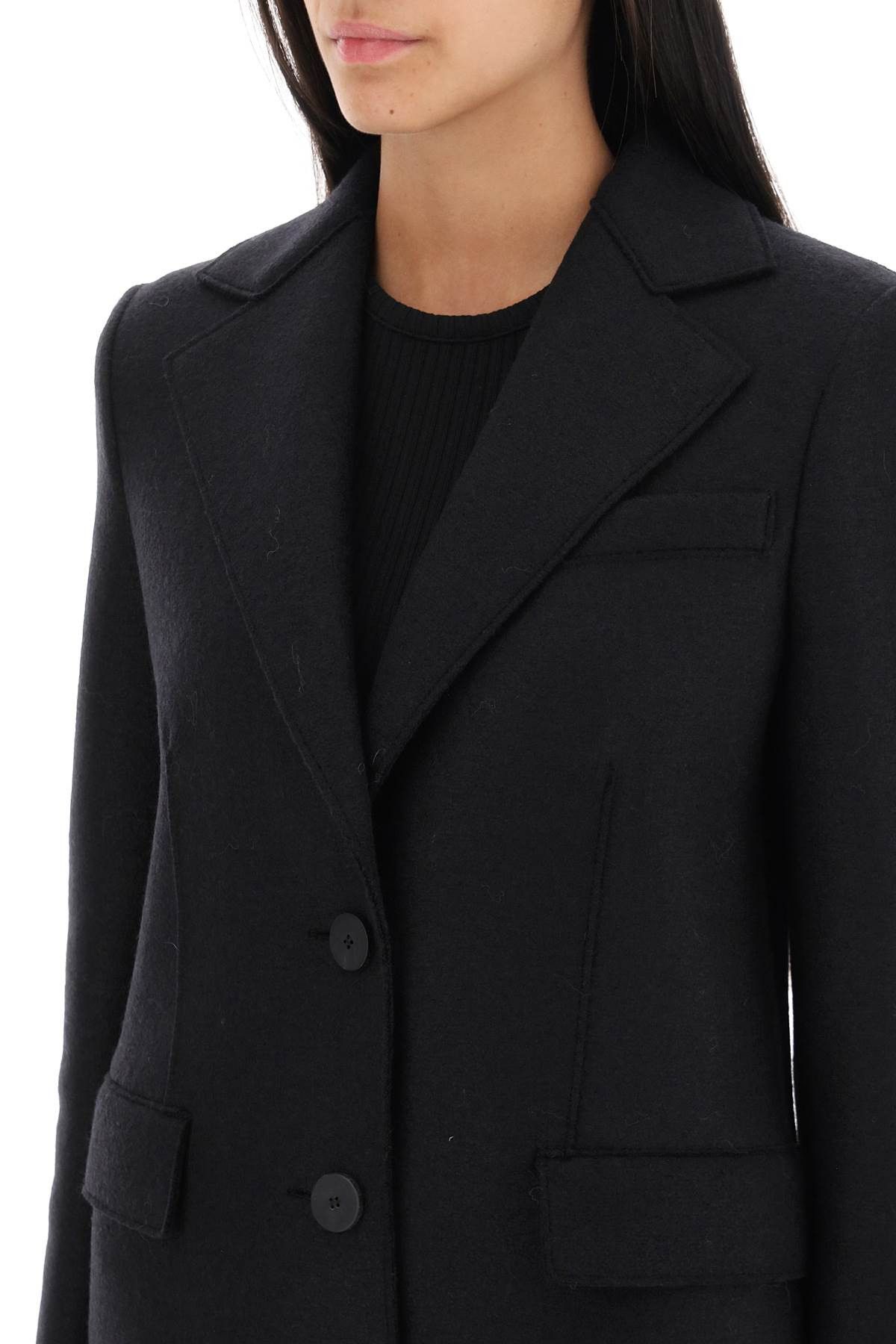 Harris Wharf London HARRIS WHARF LONDON Single-Breasted Coat In Pressed Wool Size S / US 4 / IT 40 - 4 Thumbnail
