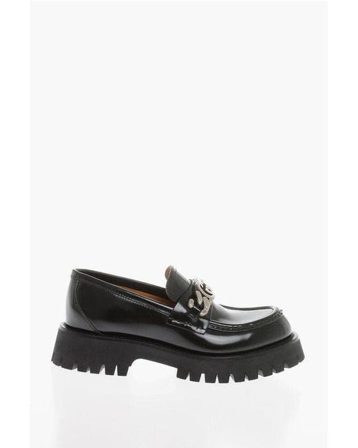 Gucci Leather Loafers with Interlocking G in black Size US 11.5 / EU 44-45 - 3 Thumbnail