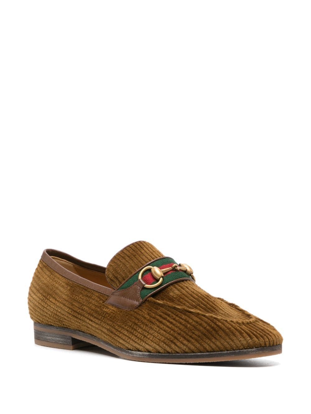 Gucci Corduroy Leather Loafer with Horsebit in brown Size US 8 / EU 41 - 2 Thumbnail
