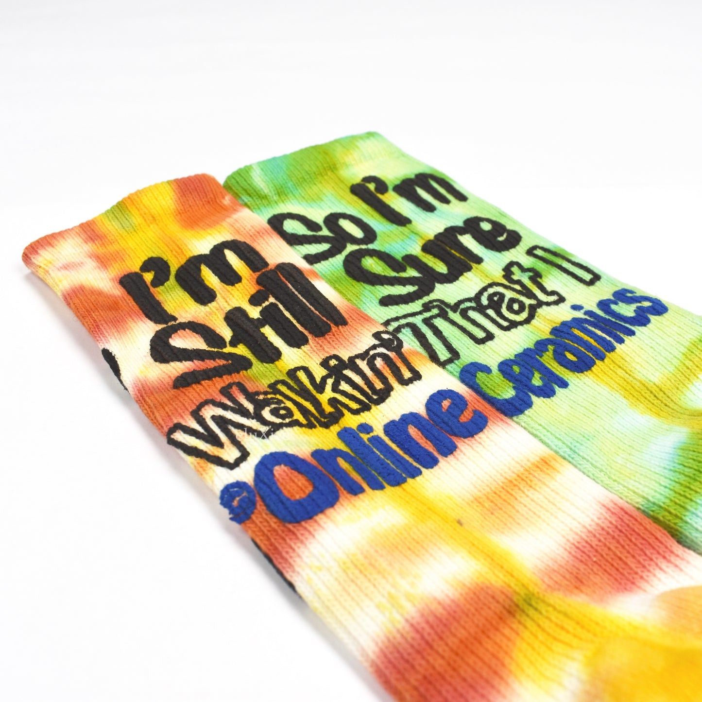 Online Ceramics Online Ceramics Still Dancing Tie Dye Rainbow Socks DS Size ONE SIZE - 3 Thumbnail