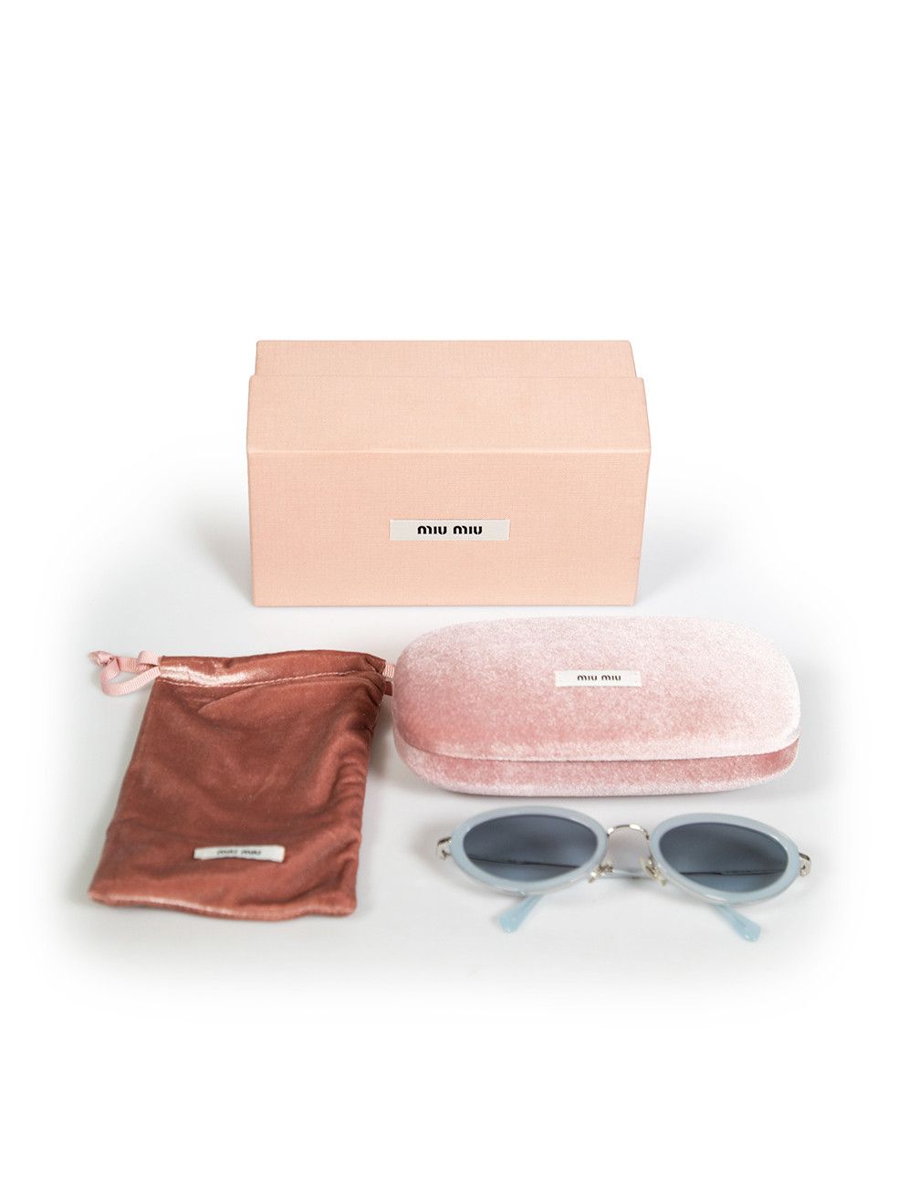 Miu Miu Blue Cat Eye Frame Sunglasses Size ONE SIZE - 7 Thumbnail