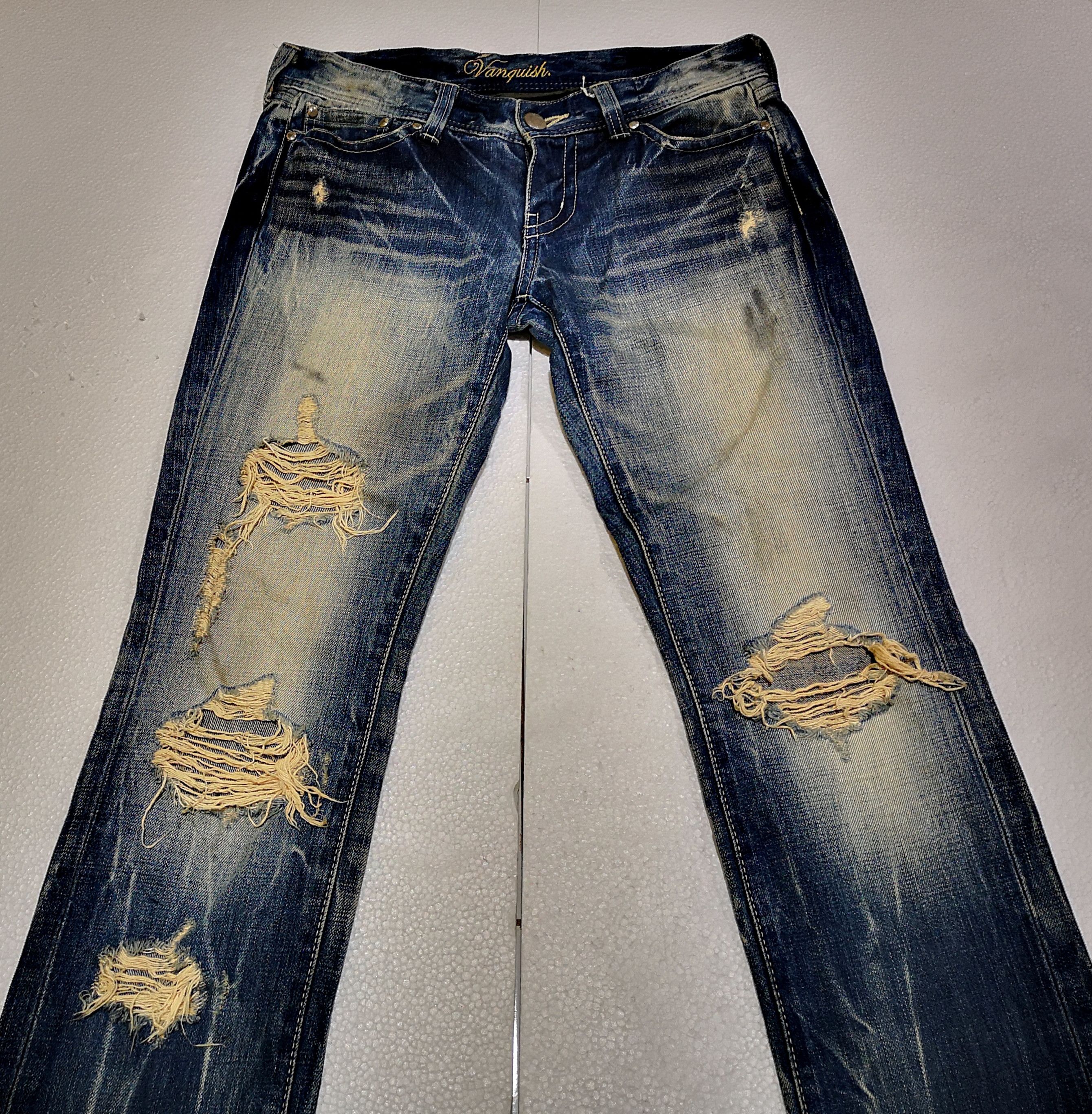 Vanquish Vanquish Distressed Skinny Jeans Rare Size US 32 / EU 48 - 2 Thumbnail